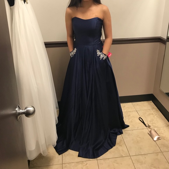 satin embellished dress